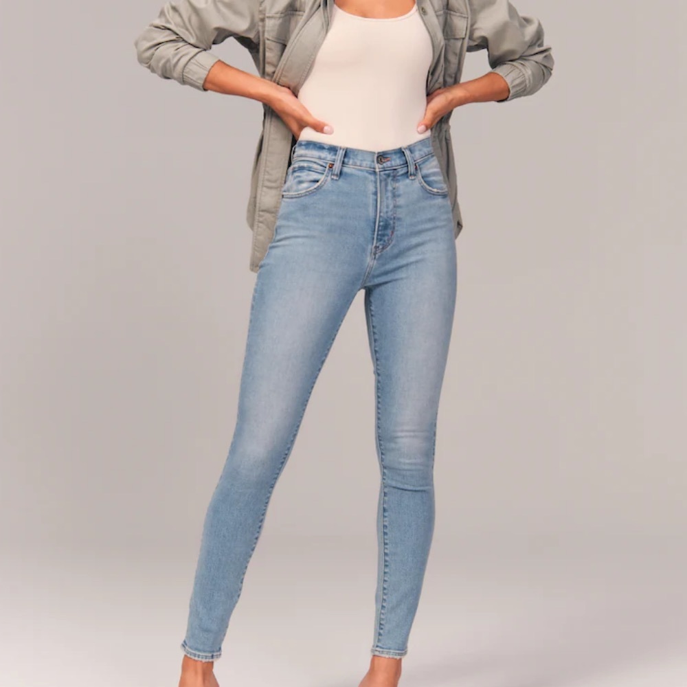 Abercrombie high rise super skinny jeans
